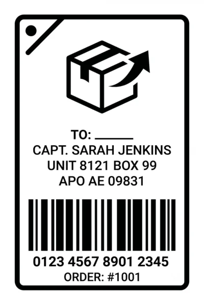 Prepaid Shipping Label for Assembly Kit